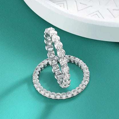 2/3mm anillos de moissanita, Unisex, plata 925, chapado el oro 18k