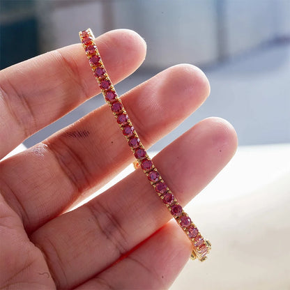 Cadena de tenis de moissanita Unisex Azul