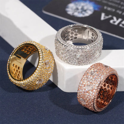 Anillos de moissanita redondos