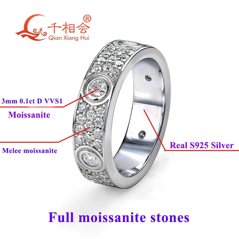 Anillo love de moissanita