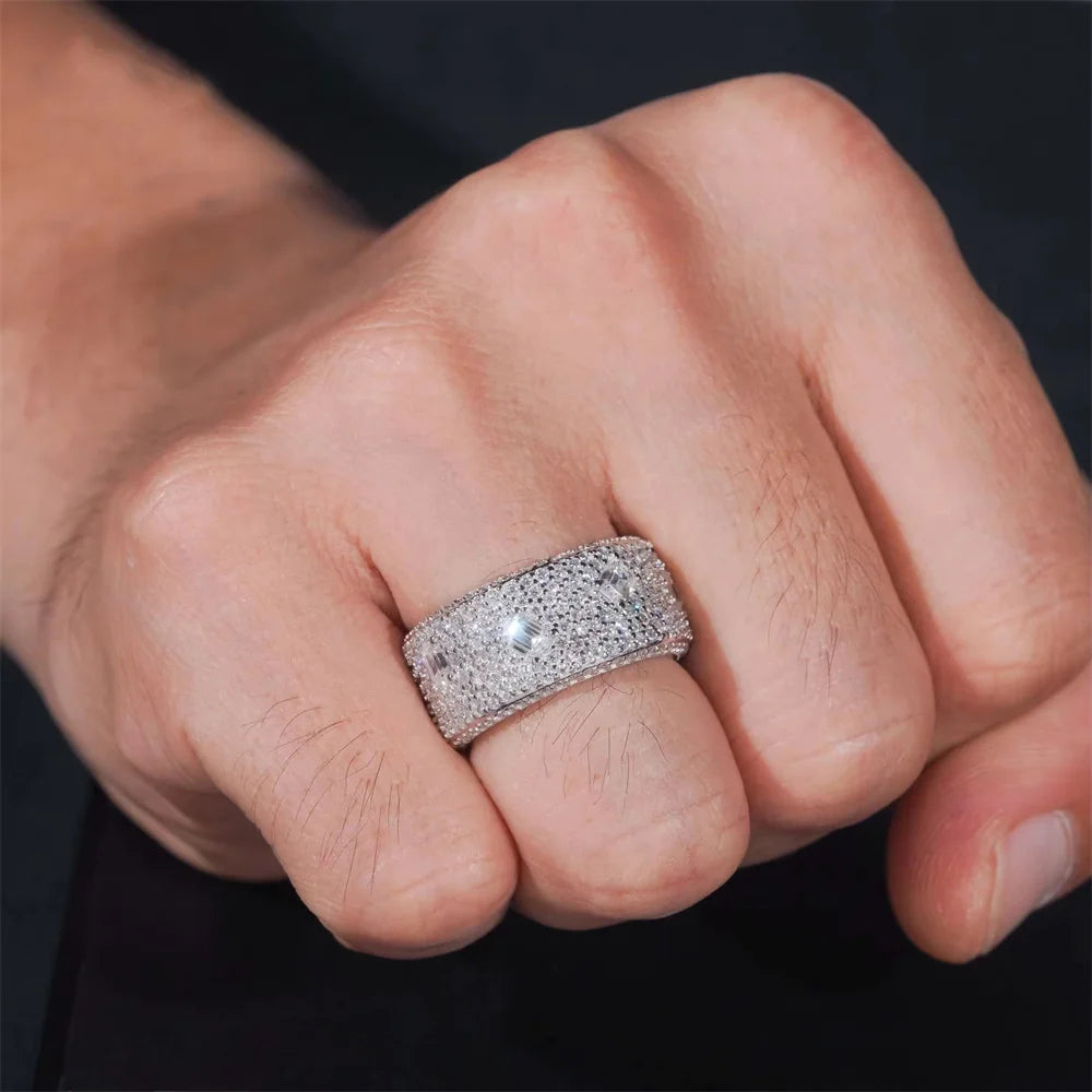 Anillos de moissanita redondos