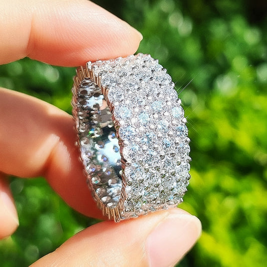 Anillo Micro Pave de moissanita
