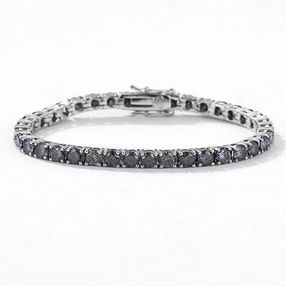 Pulsera tennis de moissanita gris
