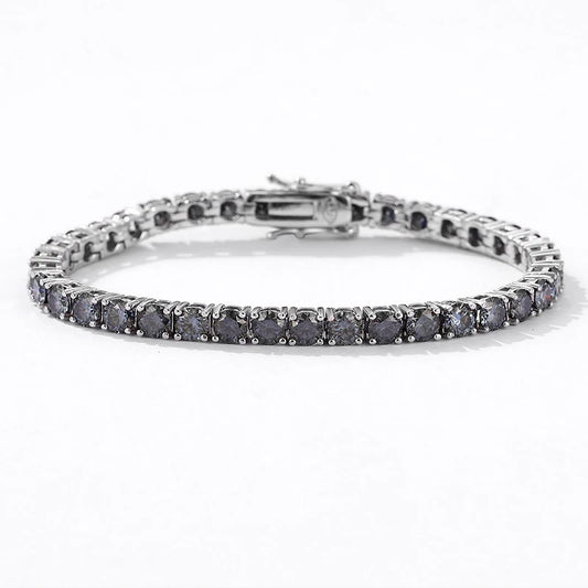 Pulsera tennis de moissanita gris