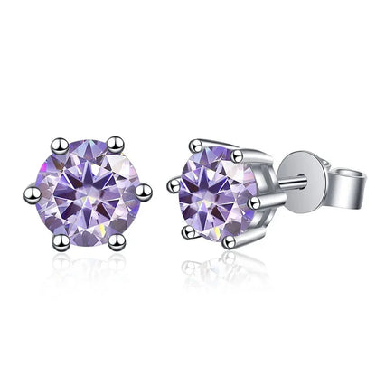 Pendientes de moissanita de 1ct-6ct, 21 colores