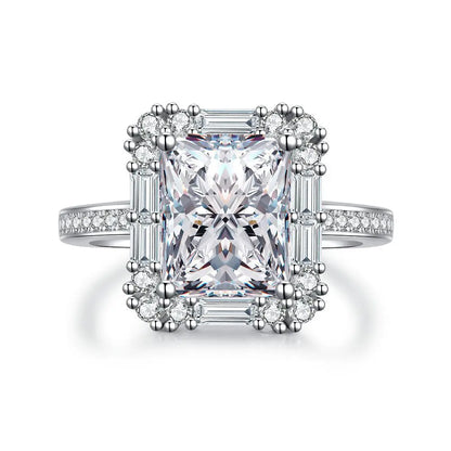 Anillo de compromiso de Platino con moissanita personalizable