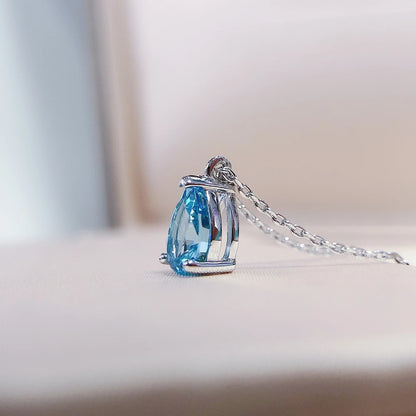 Colgante azul corte de gota
