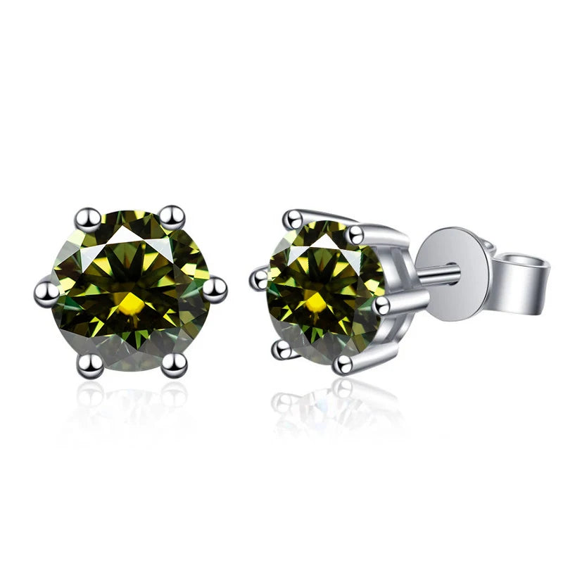 Pendientes de moissanita de 1ct-6ct, 21 colores