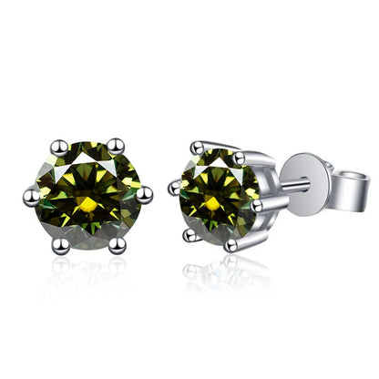 Pendientes de moissanita de 1ct-6ct, 21 colores