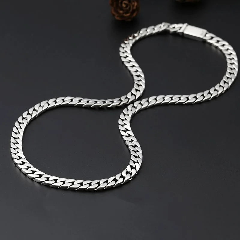 Cadena cubana de plata 925