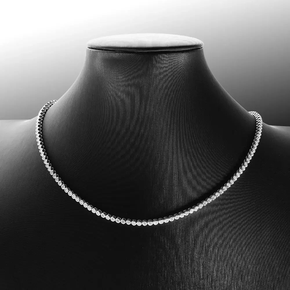 Collar burbuja de moissanita de 2/3 mm