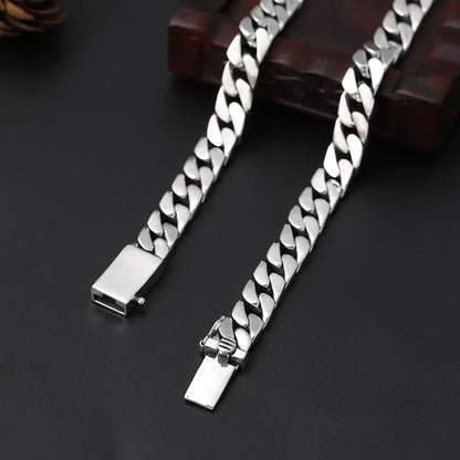 Cadena cubana de plata 925