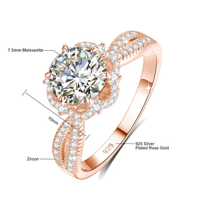 Anillo de moissanita