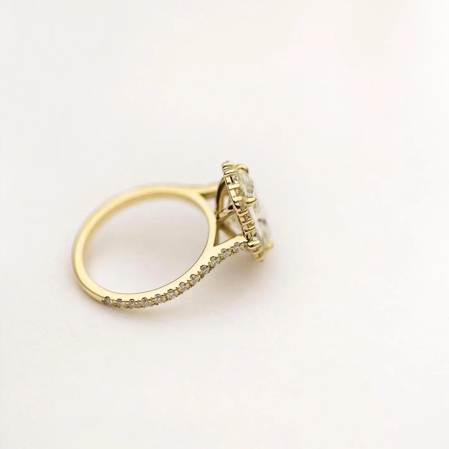 Anillos de boda de moissanita JOVOVASMILE 3,55 quilates 10x7,5mm corte Esmeralda certificado joyería de oro sólido de 14k para mujer