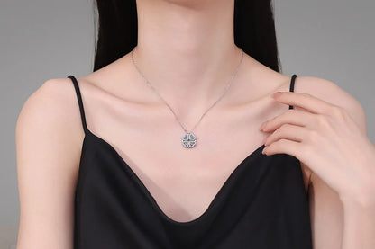 Cadena de clavícula de moissanita y paltino