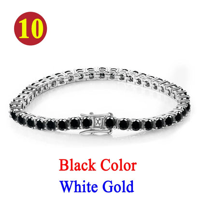 Pulsera tenis, moissanita vvs 3mm