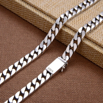 Cadena cubana de plata 925
