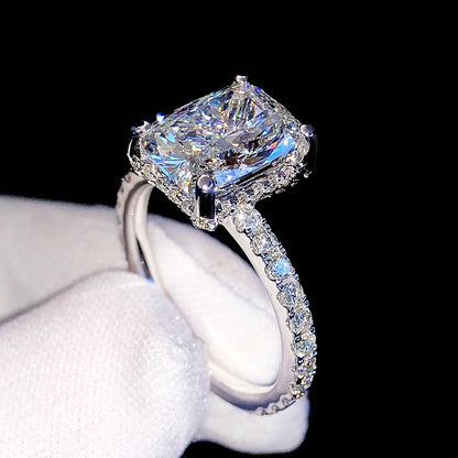 Anillos de compromiso corte Esmeralda/Radiante 4CT