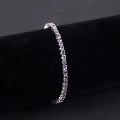 Pulsera de tenis de moissanita gris