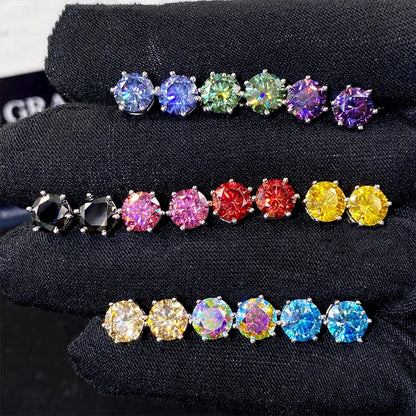 Pendientes de moissanita de 1ct-6ct, 21 colores