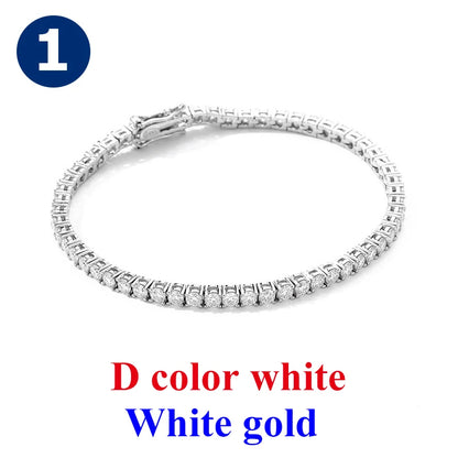 Cadena de tenis de moissanita Unisex Azul