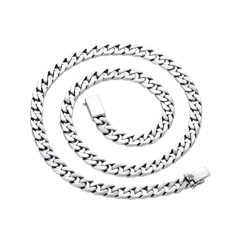 Cadena cubana de plata 925