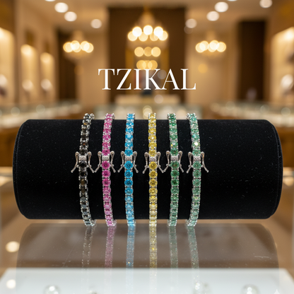 Pulsera tenis de moissanita personalizada
