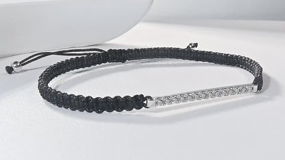 Pulseras de moissanita trenzada de 2/3 mm