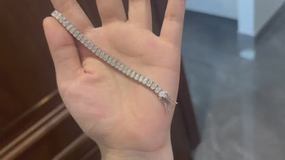 Pulsera tennis de moissanita corte oval