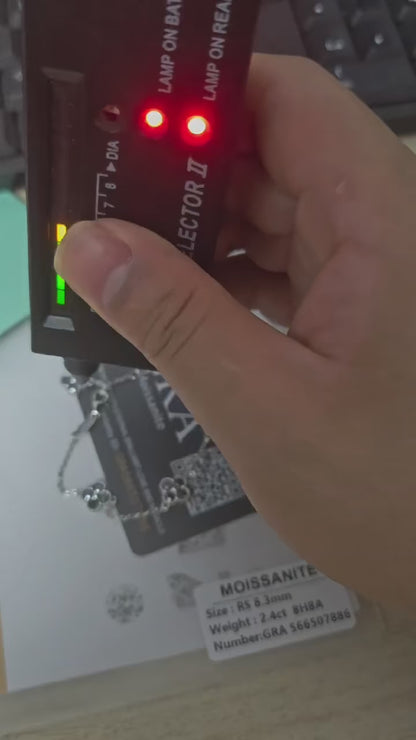 Pulsera ajustable de moissanita negra