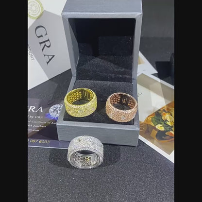 Anillos de moissanita redondos