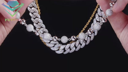 Collar de plata maciza 925 de 4 mm, 8 mm y 10 mm de ancho con moissanita
