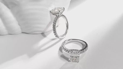 Anillos de compromiso corte Esmeralda/Radiante 4CT