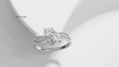 Anillo de promesa de moissanita 1CTTW