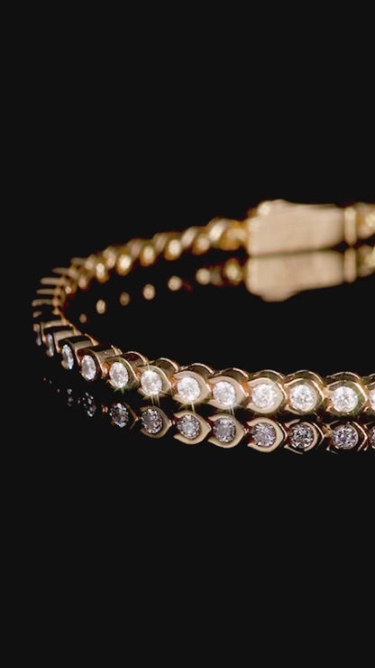 Pulsera tenis de moissanita de 1,8mm