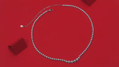 Collar de tenis de moissanita burbuja
