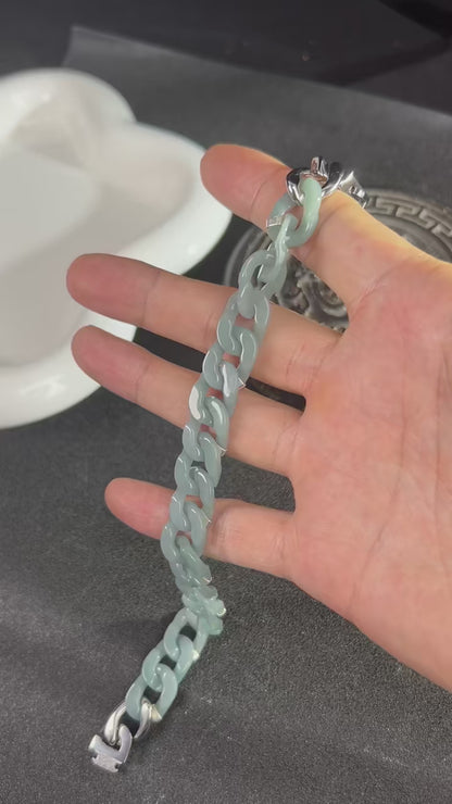 Cadena cubana de jade natural
