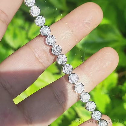 Pulsera burbuja de moissanita 3/4mm