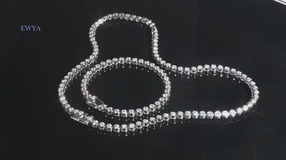 Collar burbuja de moissanita de 2/3 mm